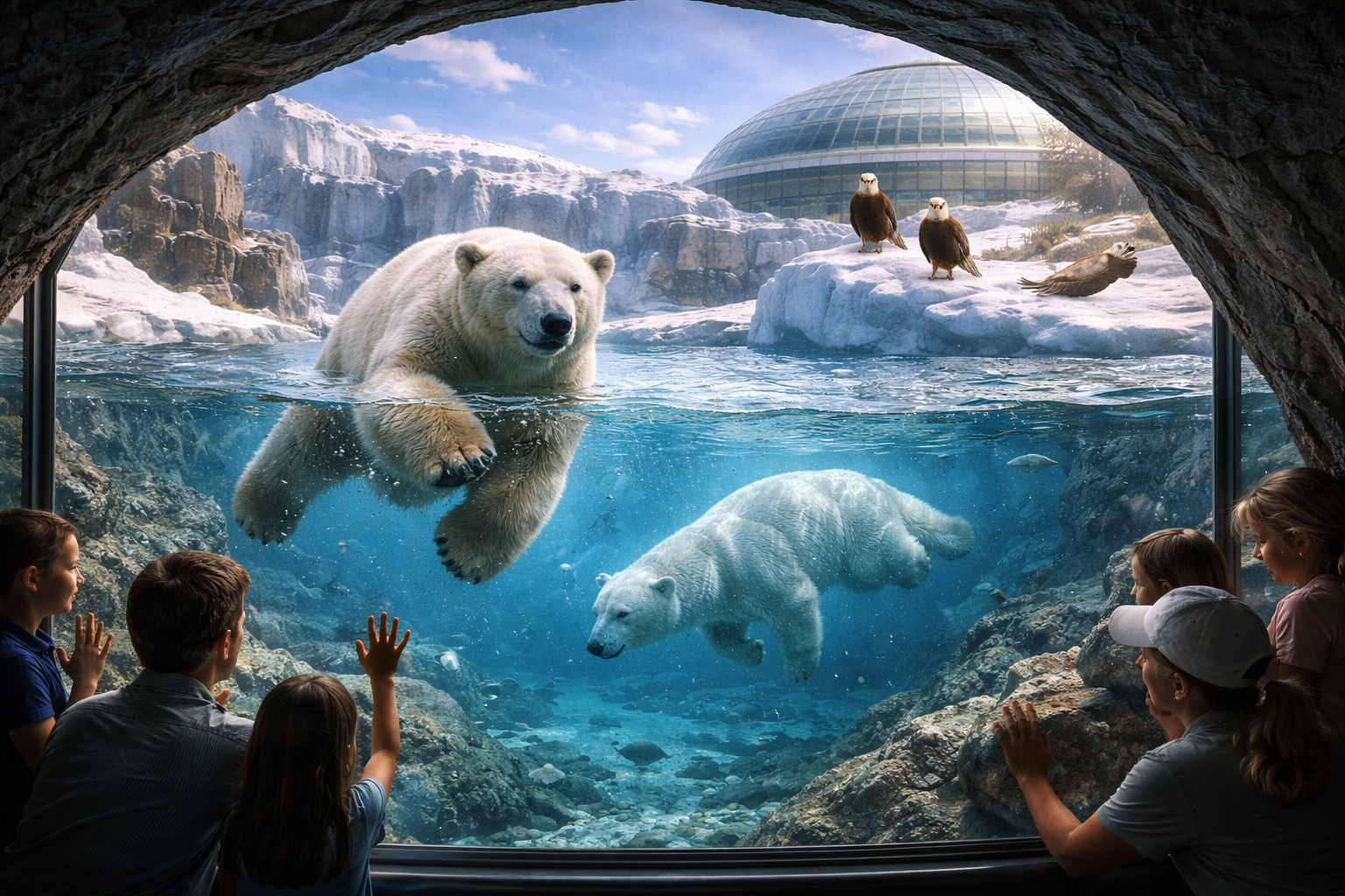 Buffalo Zoo Polar Bear Underwater View