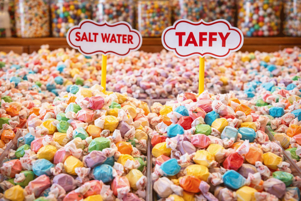 City's famous saltwater taffy.