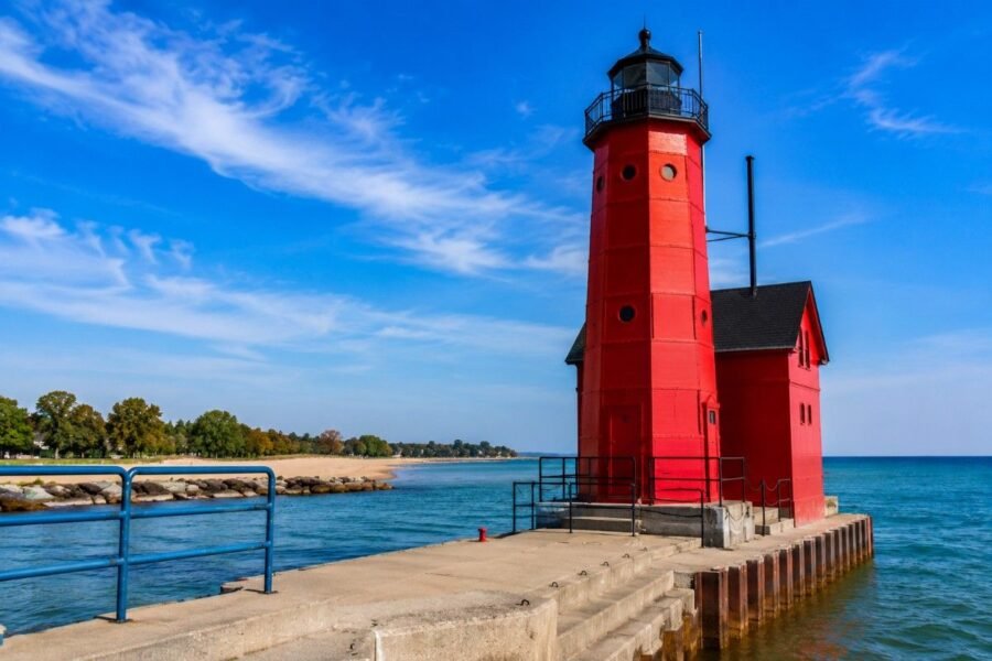 Washington Park Zoo Michigan City historic red lighthouse 